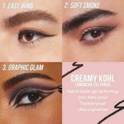 Creamy Kohl Longwear Eye Pencil - Very Vanta Extreme Black -GlowAura Store CREAMY20KOHL PDP GRAPHICS FINAL GET THE LOOKS