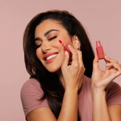 Creamy Lip And Cheek Stain Coral Kiss -GlowAura Store HB LIP BLUSH HUDA 7404