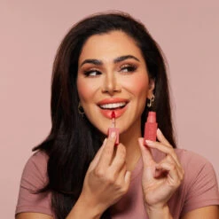 Creamy Lip And Cheek Stain Coral Kiss -GlowAura Store HB LIP BLUSH HUDA 7438