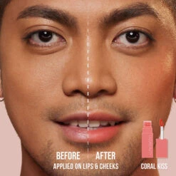 Creamy Lip And Cheek Stain Coral Kiss -GlowAura Store LIPBLUSH PDP GRID BNA CORAL KISS