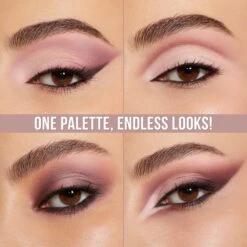 Matte Obsessions Eyeshadow Palette - Cool -GlowAura Store MATTE PDP EYELOOK GRID FINAL COOL EYE LOOKS
